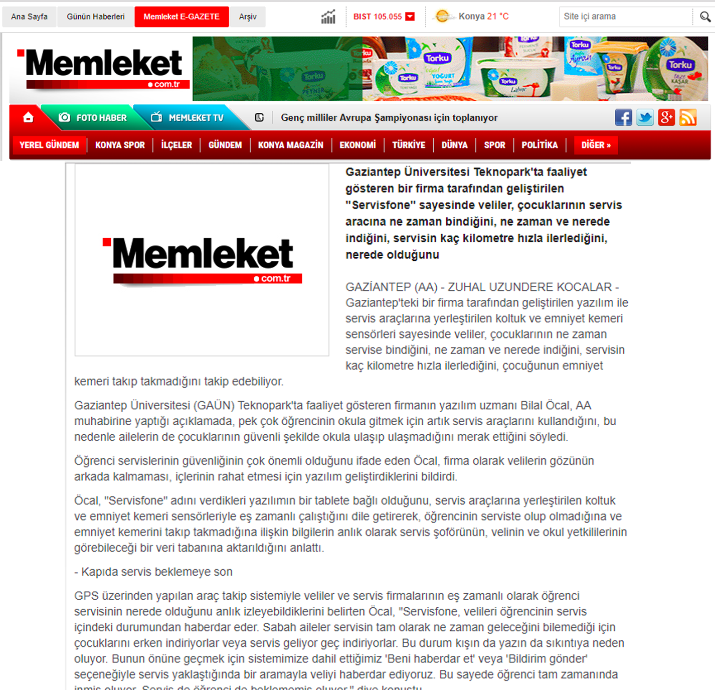 öğrenci güvenliği için koltuk sensör sistemi Memlekette